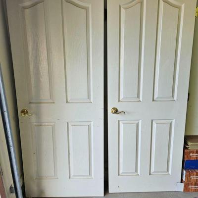 2 vinyl doors 32" & 34"