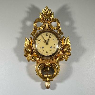 GILT RIBBON-FORM WALL CLOCK | No. 161


