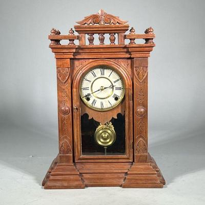 CARVED WOOD SHELF CLOCK | No, 264

