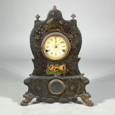 TOLE PAINTED SHELF CLOCK | No. 102

