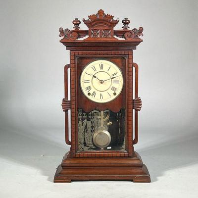 CARVED WOOD SHELF CLOCK | No, 282

