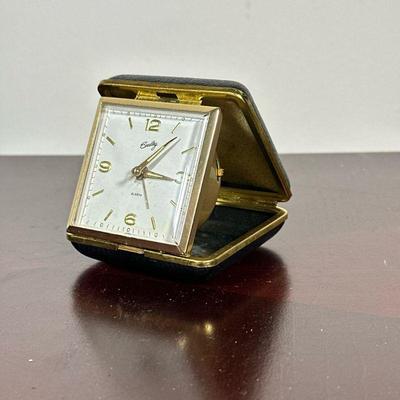 BRADLEY TRAVEL ALARM CLOCK | Bradley folding travel alarm clock. - h. 3 x w. 3 x l. 3 in

