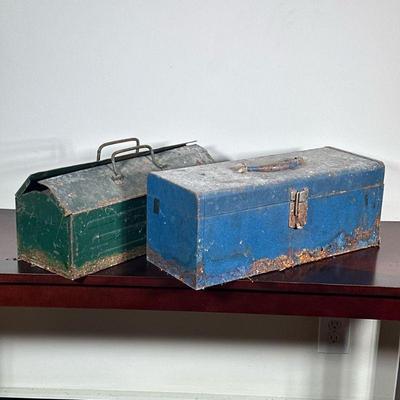 (2pc) MIXED WRENCHES, SOCKETS, & OTHER | 2 tool boxes filled with wrenches, ratchet wrenches & sockets.


