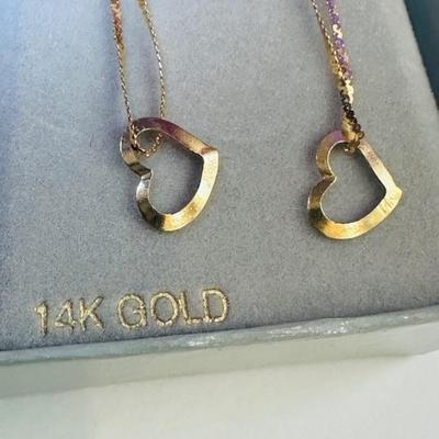14 k gold earrings and bracelet set