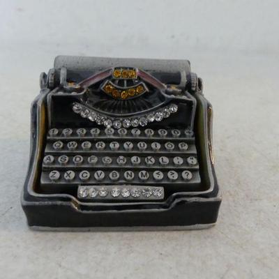 Vintage Bejeweled Typewriter Trinket Box