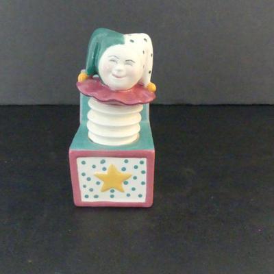 Vintage Clay Art Studio Philippines Jack-in-the-Box Salt & Pepper Shakers