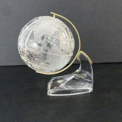 Vintage 1950s Crystal Clear Made in Germany 24% Lead Crystal Globe