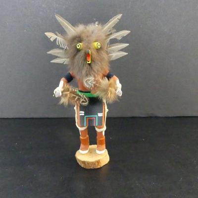 Vintage Navajo Hand Made Owl Kachina - 8" Tall