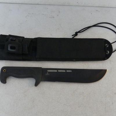 Uzi Jungle Commander 9" Fixed Blade Knife in Sheath