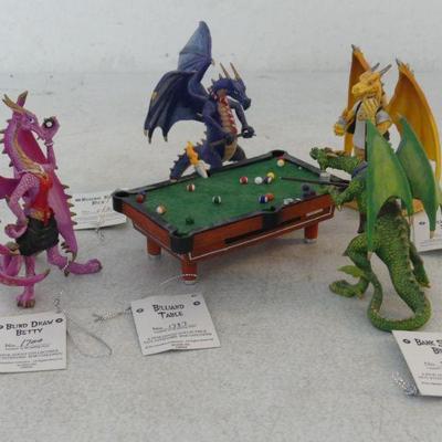 Hamilton Collection "Hot Shots" Dragon Billiard Collection - With COAs (See Description)