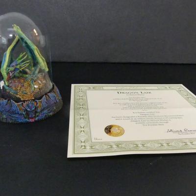 Franklin Mint Michael Whelan Limited Edition "Dragon Lair" Domed Figure - With COA
