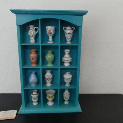Vintage 1982 Franklin Mint "Flowers of the Victorian Year" Collection in Display - With 9 COAs