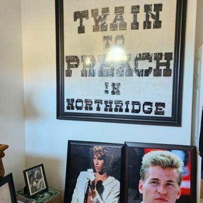 Signed Val Kilmer framed theater poster 