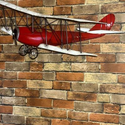 Cool metal plane on the wall