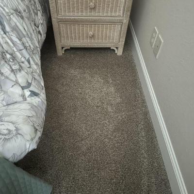 wicker nightstand with glass top