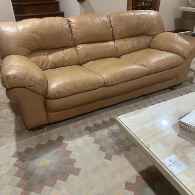 beautiful, comfy, soft leather couch 