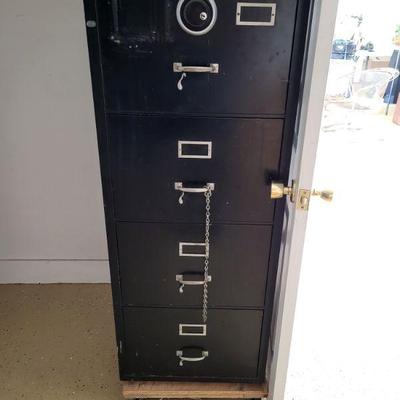 This is a fullfour drawer heavy duty file cabinet safe wirh key and combination.  Great for guns,gold or anything else you need