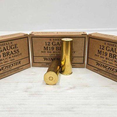 #1536 • NEW!!! (15) Winchester 12GA M19 Brass Buckshot
