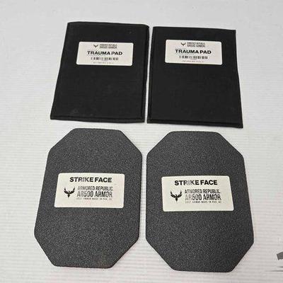 #1680 • (2) Strike Face Armored Plates & (2) Trauma Pads
