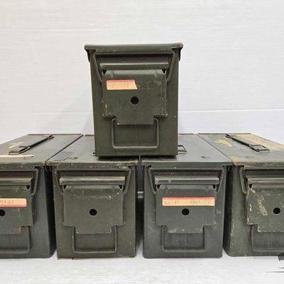 #1620 • (5) Military Ammo Boxes
