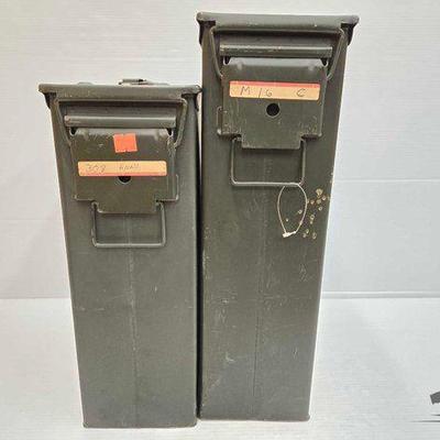 #1618 • (2) Military Ammo Boxes
