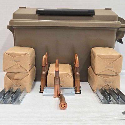 #1572 • NEW!!! (113) 7.62 X 54R Ammo W/ Ammo Case
