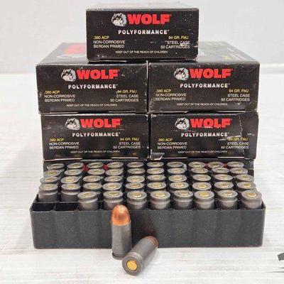 #1526 • NEW!!! (350) Wolf .380 ACP Ammo
