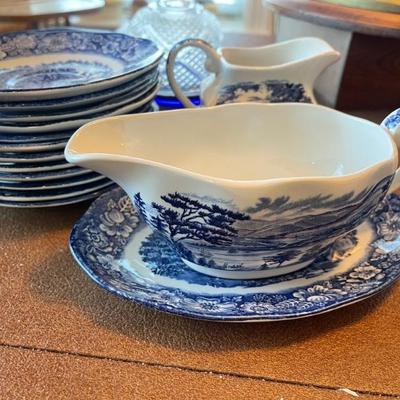 Sale Photo Thumbnail #100: Blue dishware 