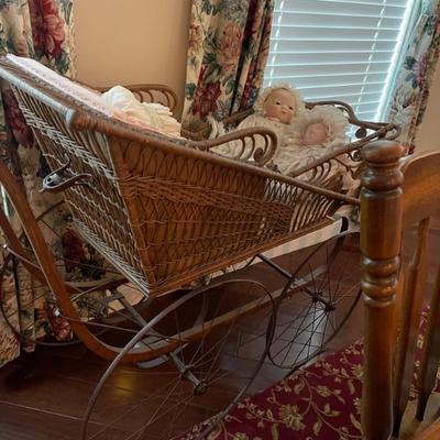 Large antique stroller 