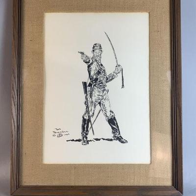 Lot 178 | Joe Grandee 1969 Historical Western Framed Art
