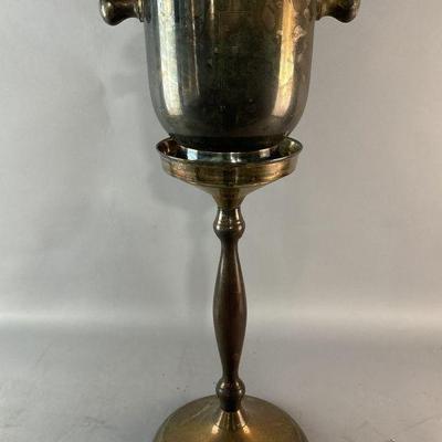 Lot 173 | Brass Champagne Cooler & Stand
