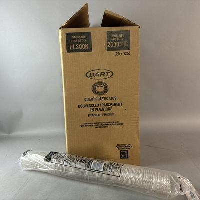 Lot 114 | Packaged Dart Clear Plastic Lids
