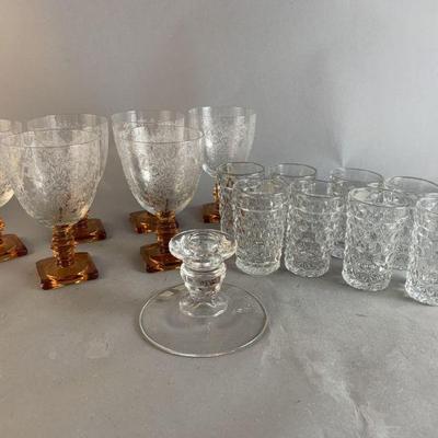 Lot 231 | Fostoria Queen Anne Goblets, Juice Glasses & More!
