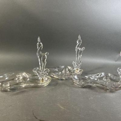 Lot 316 | Vintage 3 Tiffin Glass Floaters With Fawns
