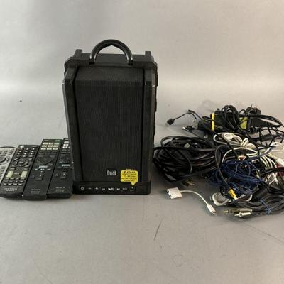 Lot 124 | Dual Speaker, Various Cords, & More
