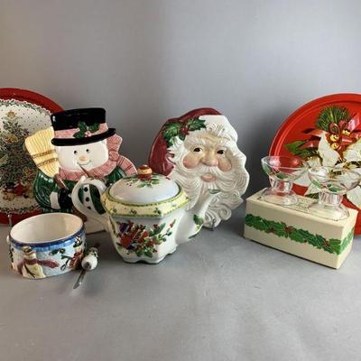 Lot 17 | Christmas Ceramic Teapot & More!
