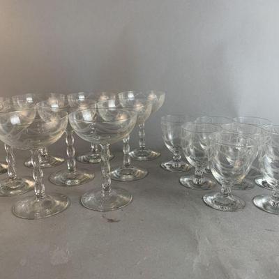 Sale Photo Thumbnail #274: Lot 263 | Vintage Fostoria Regency Wine & Juice Glasses
