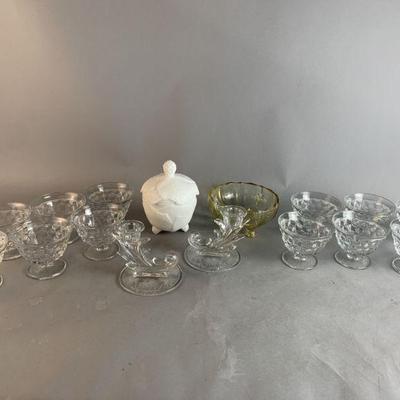 Lot 241 | Fostoria Milk Glass Grape Lidded Jar & More!
