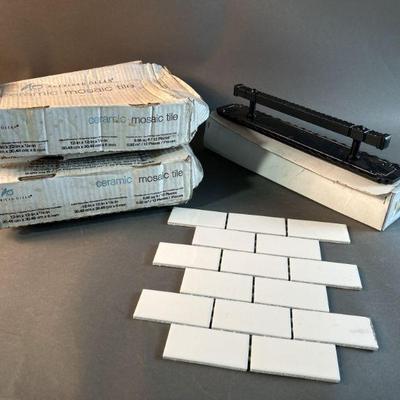 Lot 42 | Ceramic Subway Tiles & 16in Door Pull
