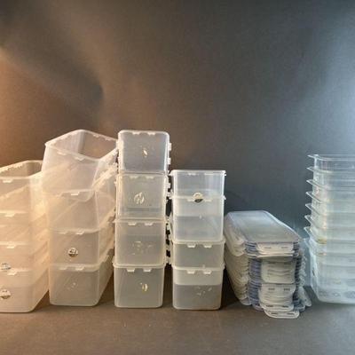 Lot 60 | XL Lot Of Plastic Food Containers & Lids
