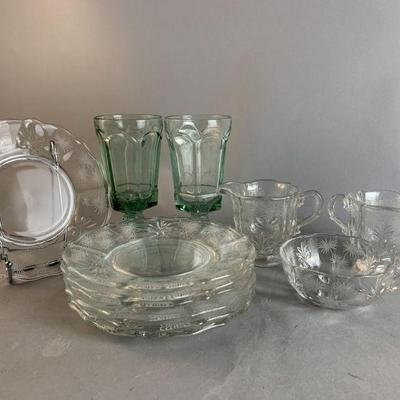 Lot 272 | Fostoria Etched Baroque Glass Salad Plates & More!
