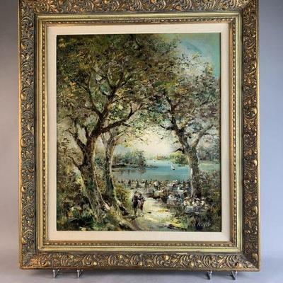 Lot 176 | H King Vintage "Picnic" Original Oil Painting
