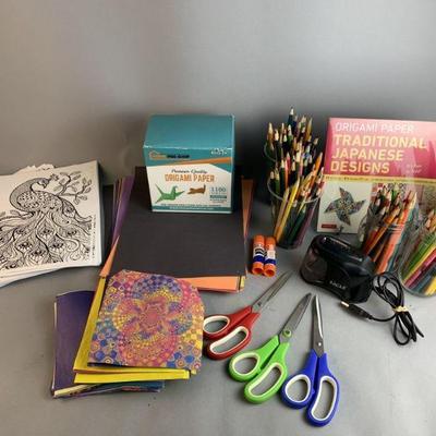Lot 29 | Origami Paper, Colored Pencils & More!
