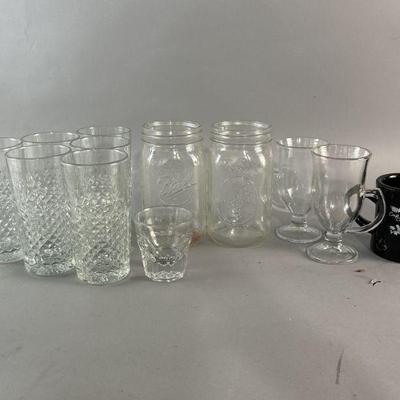 Sale Photo Thumbnail #80: Lot 84 | Glass Cups, Mason Jars, & More
