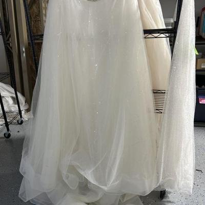 Lot 149 | J Alexander Rhinestone & Sequins Wedding Skirt
