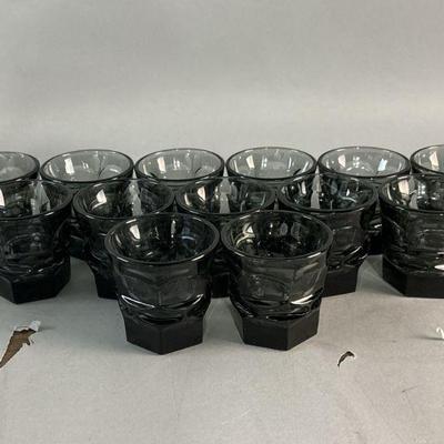 Lot 309 | Set of 13 Smoke Colored Glasses
