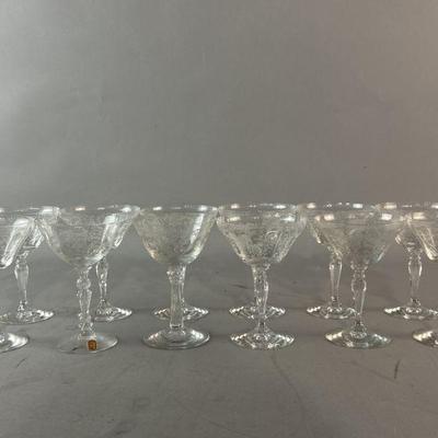 Lot 248 | Fostoria Chintz Patterned Etched Glasses

