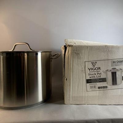 Lot 88 | Vigor Stainless Steel Stock Pot With Lid
