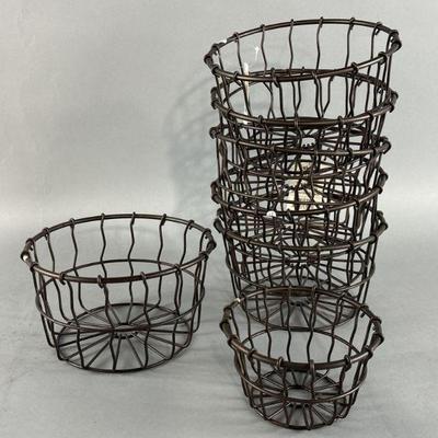 Lot 32 | Various Brown Powder Coated Basket
