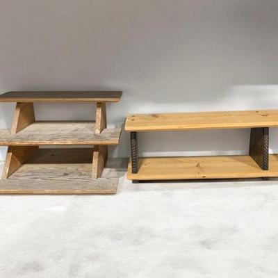 Lot 50 | 2 Wooden Handmade Retail Display Shelves
